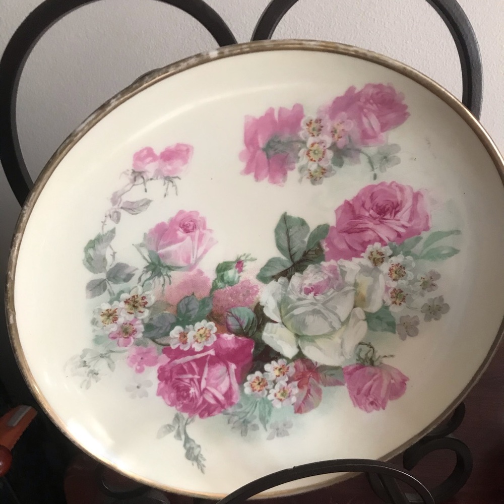 Roses- Vintage china plate